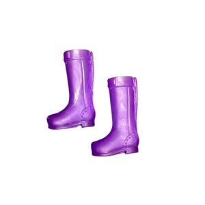 Barbie Chelsea Doll Purple Tall Rain‎ Boots Shoes Accessory Clothing